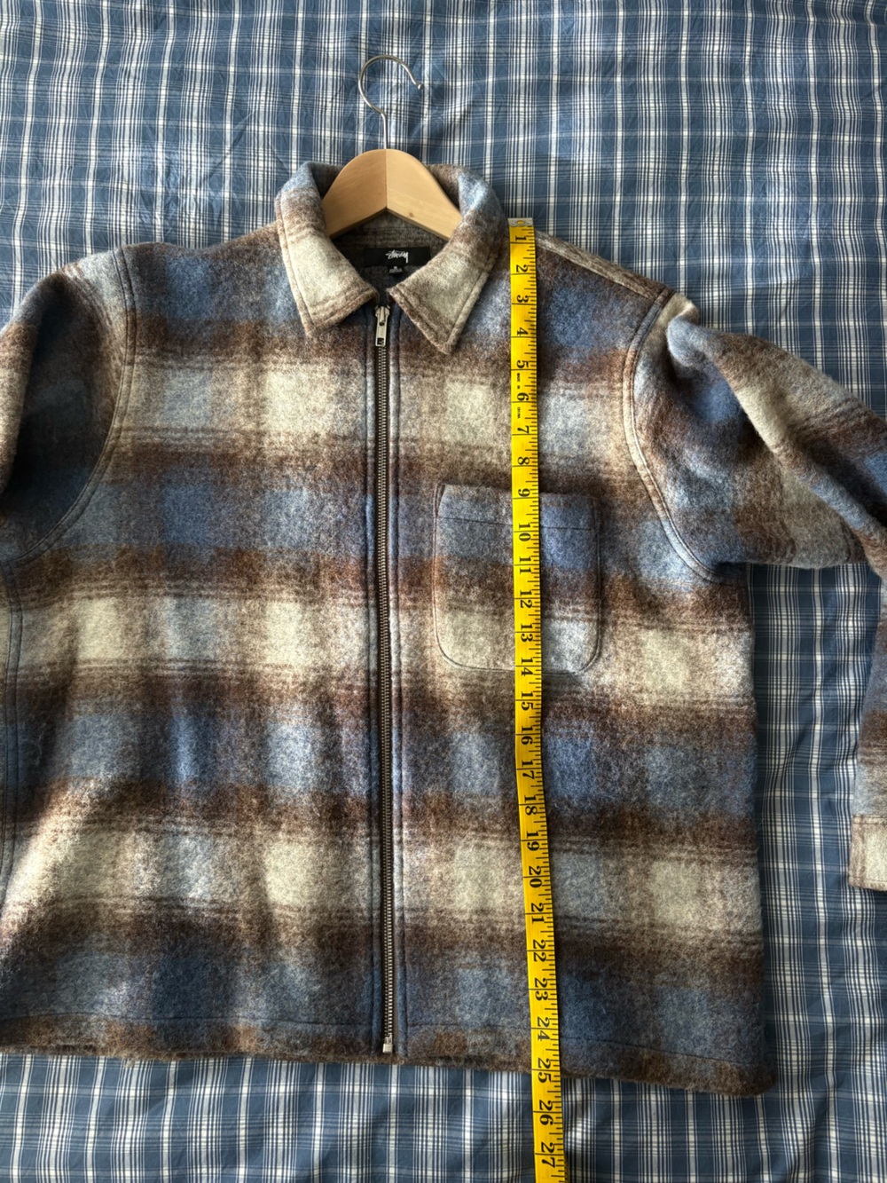 Stüssy Brushed Wool Plaid Zip Shirt - Picture 9 of 10